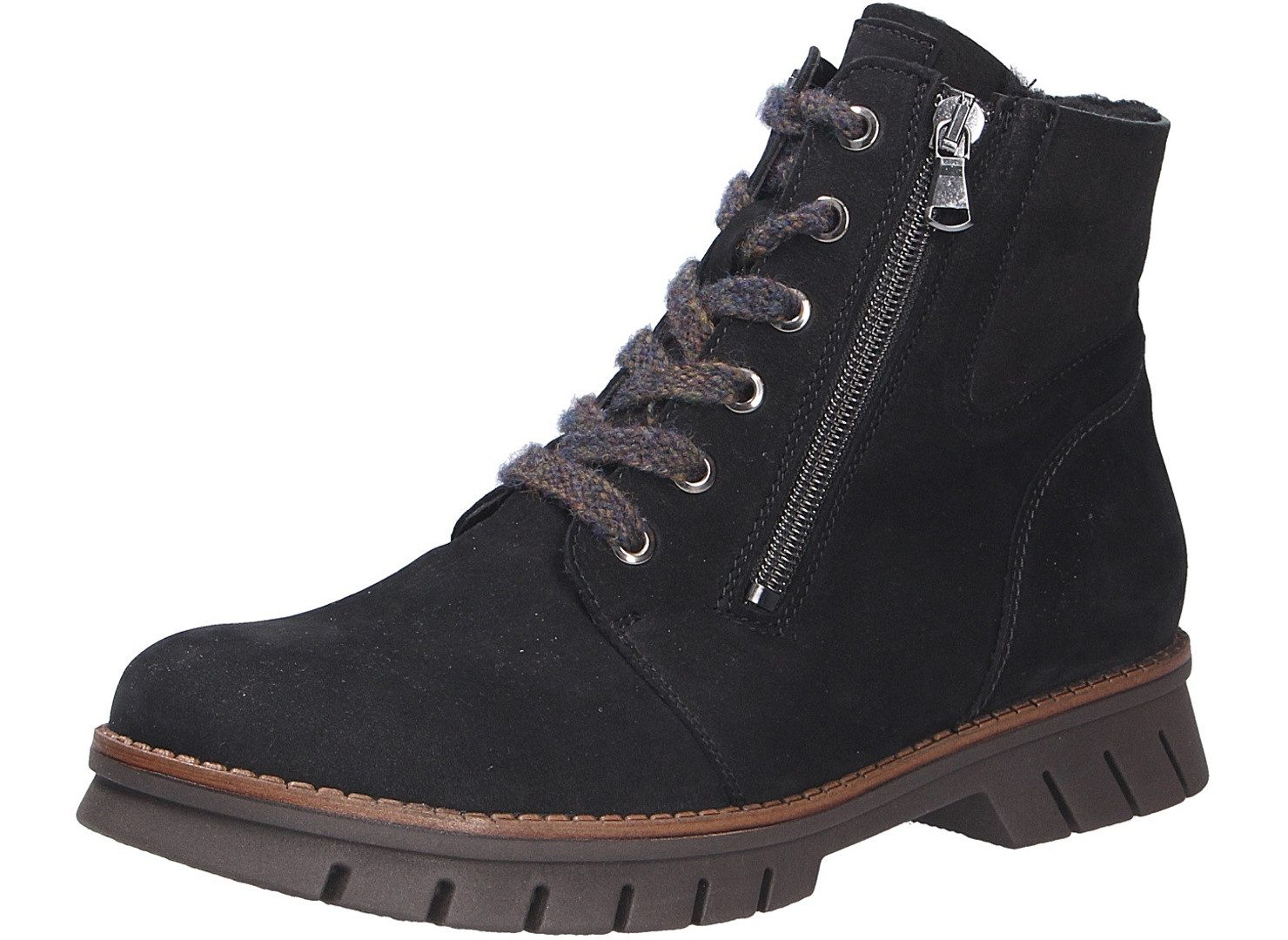 Waldläufer Damen Stiefelette schwarz Größe Schnürstiefel