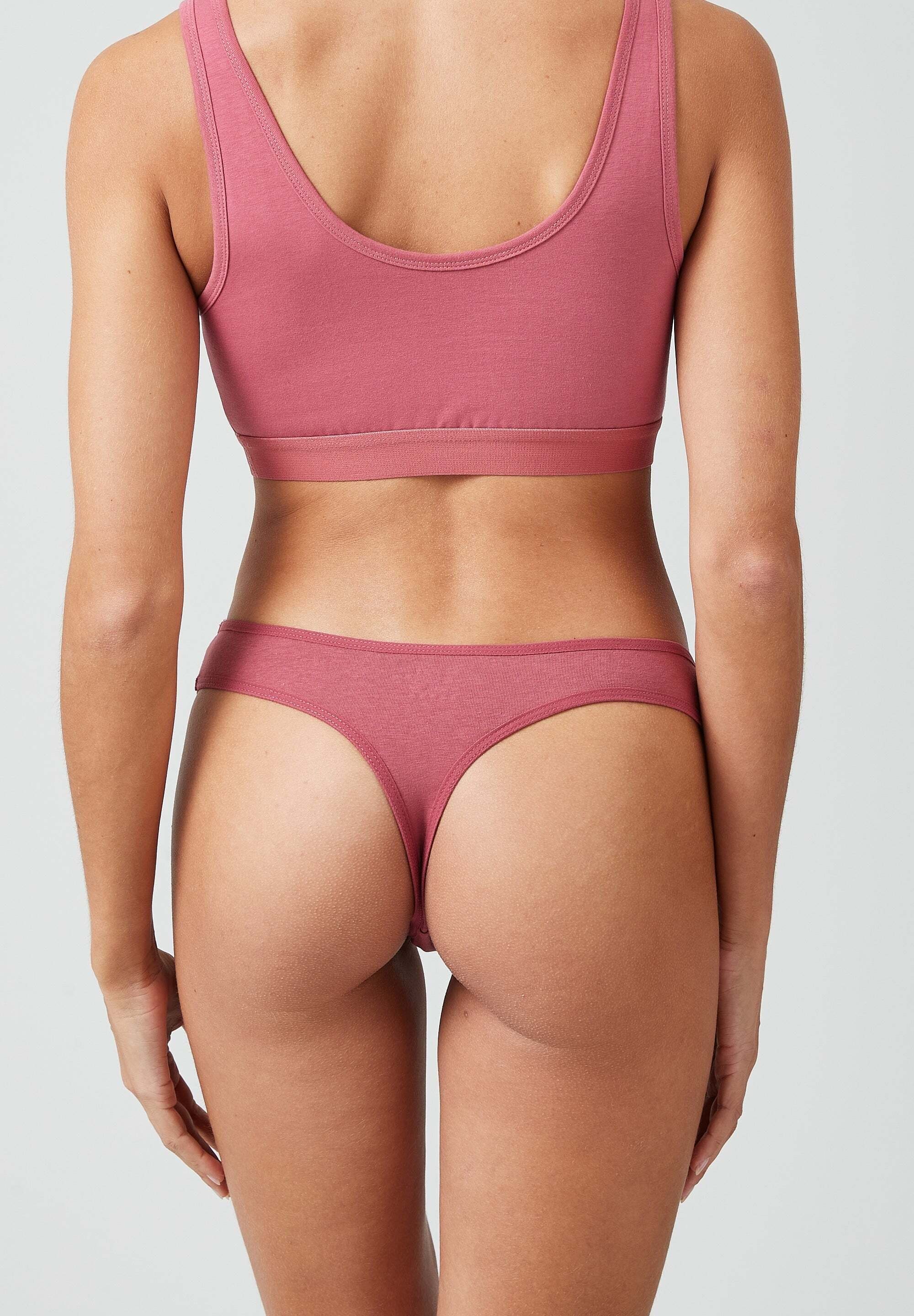SNOCKS Tanga String Damen Unterhose (3-St) aus Bio-Baumwolle, unsichtbar unter deiner Kleidung