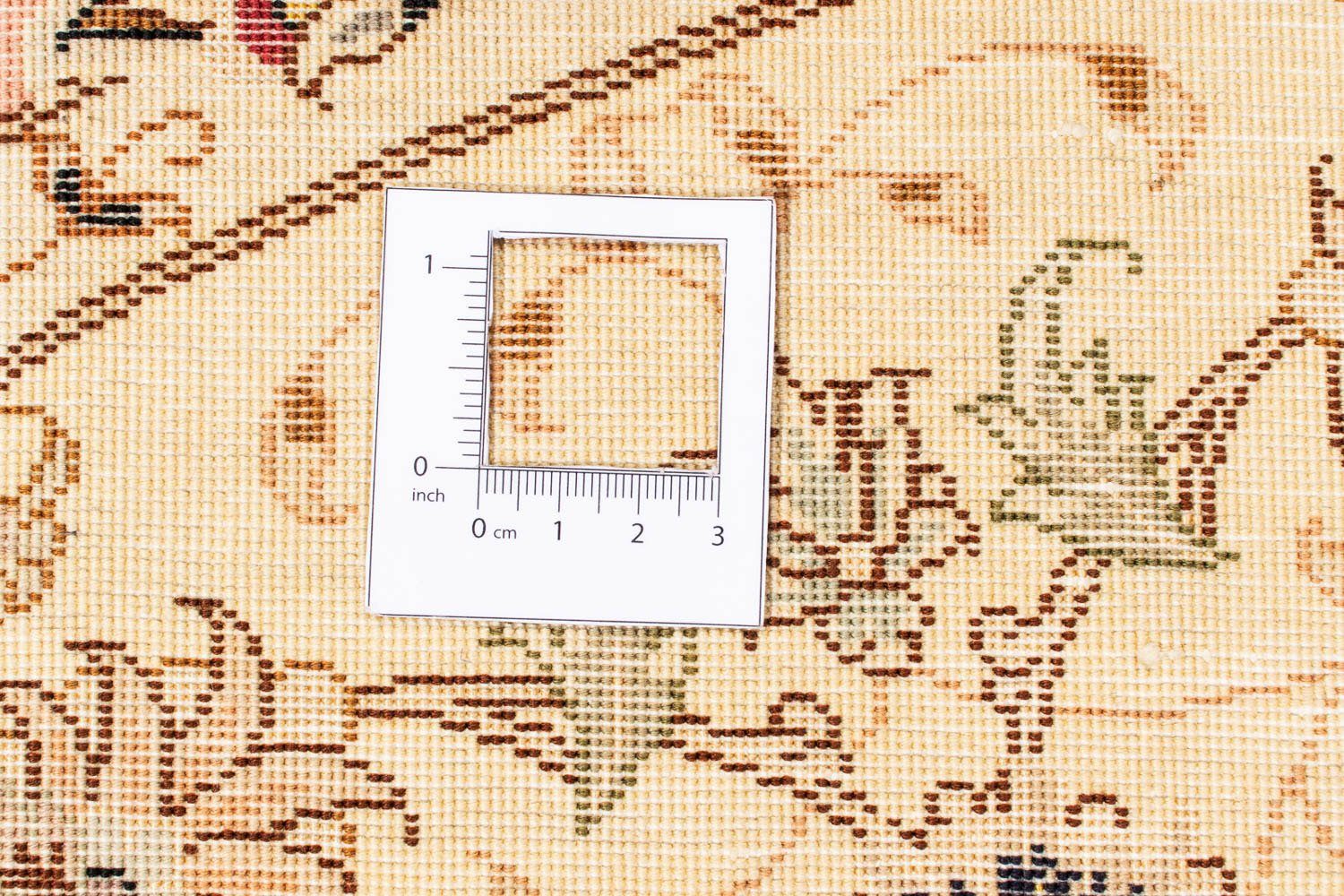 mit 150 mm, Orientteppich x Zertifikat - Perser - Täbriz cm Royal hellbraun, Einzelstück Höhe: morgenland, Wohnzimmer, rund Handgeknüpft, - 150 7 rund, -
