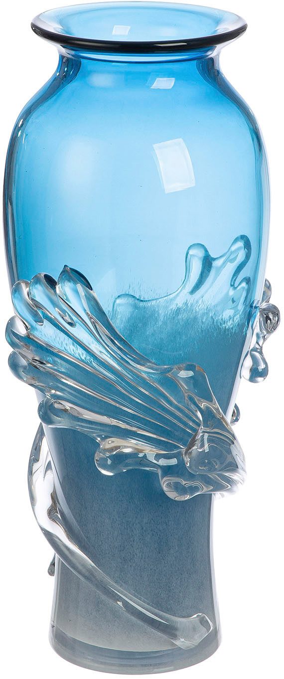 Casablanca by Gilde Tischvase Vase Wave blau (1 St)
