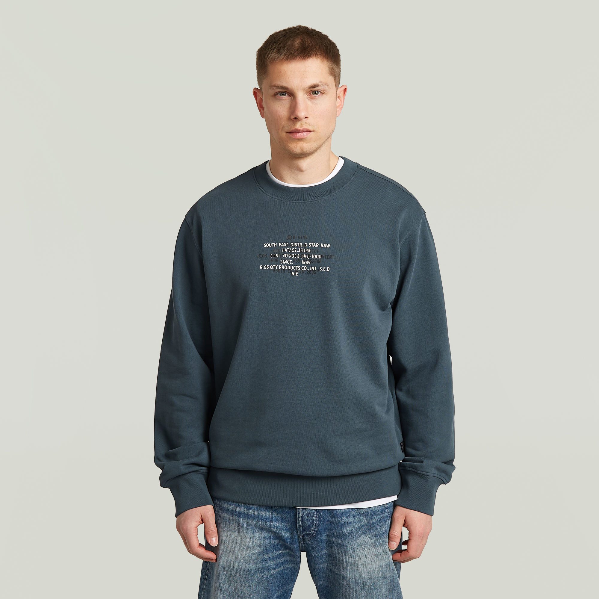 G-STAR Sweatshirt Multi Text r sw mit Frontprint, Baumwolle