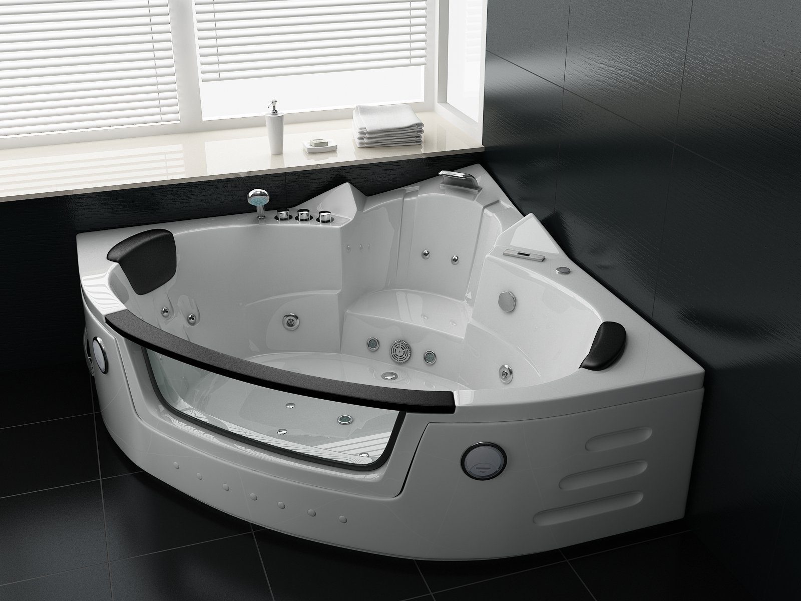Thumbnail - Jet-Line Whirlpool-Badewanne Whirlpool VILLA CARLOTTA 1.4 m weiss