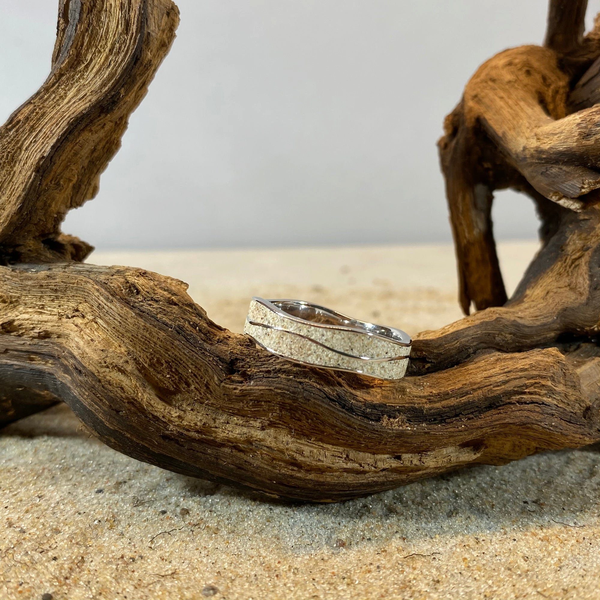 DUR Fingerring DUR Schmuck: Ring "Wellen" mit Strandsand R5108 günstig online kaufen