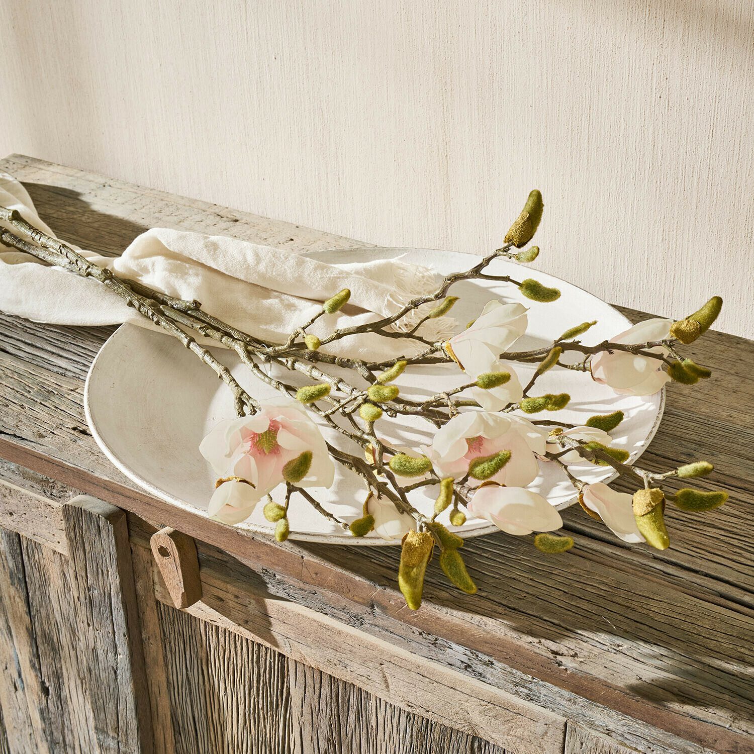 Kunstblume Deko-Blume 2er Set Aurélines creme, Mirabeau, Höhe 86.0 cm – Bild 2 von 4