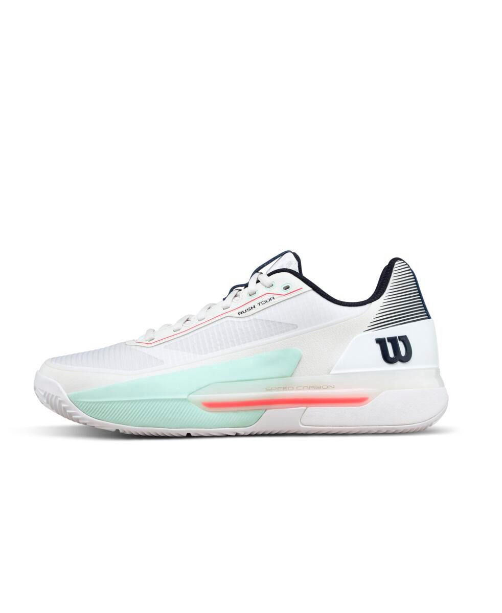 Wilson Rush Tour 5.0 Clay/Sandplatz weiss/mint/coral Herren Tennisschuh
