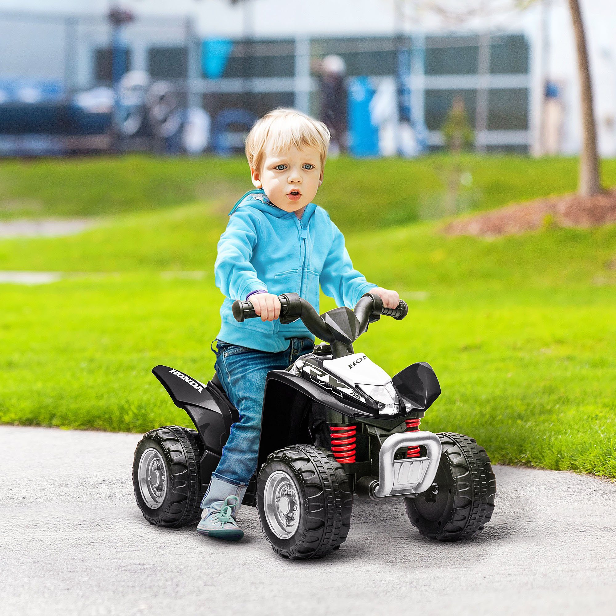 AIYAPLAY Elektro-Kinderquad Elektro-Quad Miniquad, Belastbarkeit 25 kg, (1-tlg), Schwarz 65,5Lx 38,5 x 43,5 cm