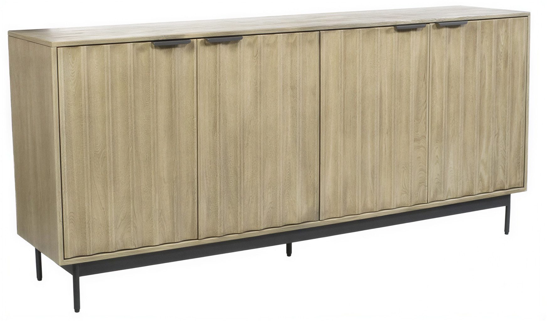 WOLF MÖBEL Sideboard (175 x 40 x 80), CURVE Kommode mit 4 Türen