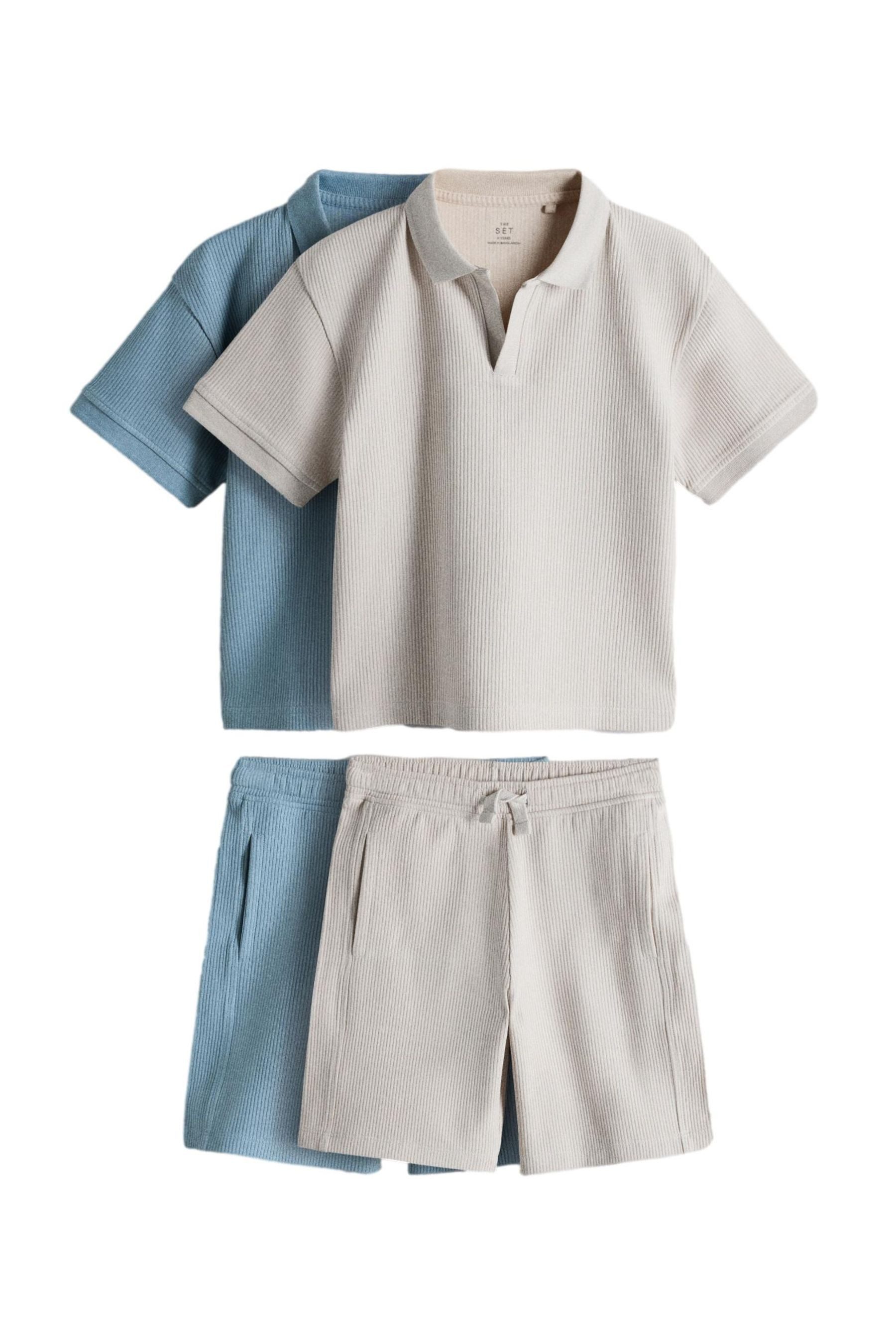 Shirt & Shorts The Set Geripptes Oberteil + Shorts im 2er Set