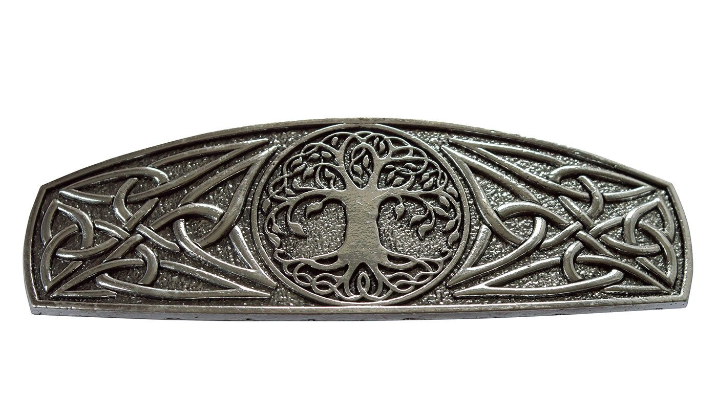 Saraswati Haarspange Haarspange "Baum des Lebens" Zink-Legierung silberfarben, 8x3cm