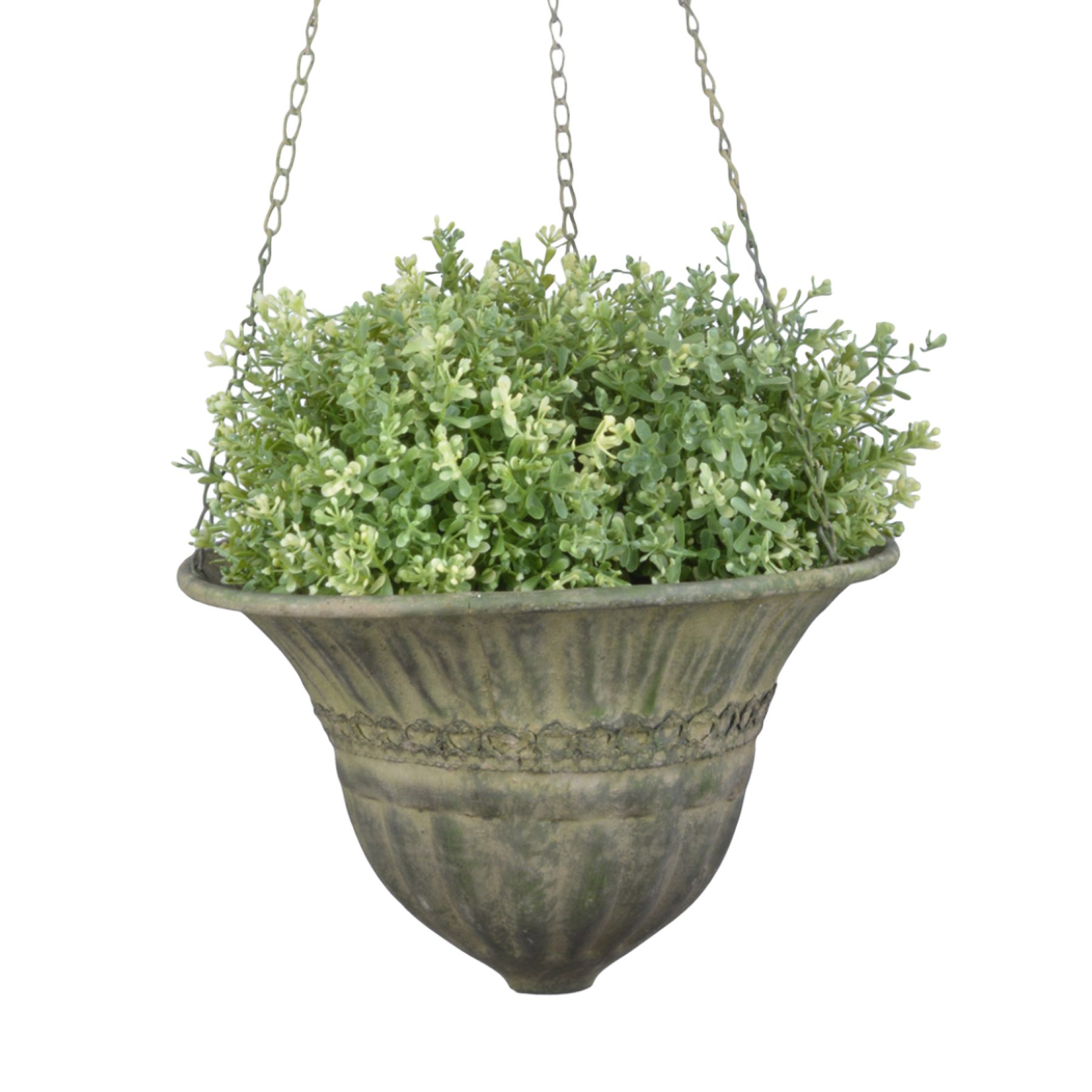 esschert design Übertopf Wand Topf Aged Metall Grün Hänge Blumen Ampel Korb Vase Um Topf zum Aufhängen S