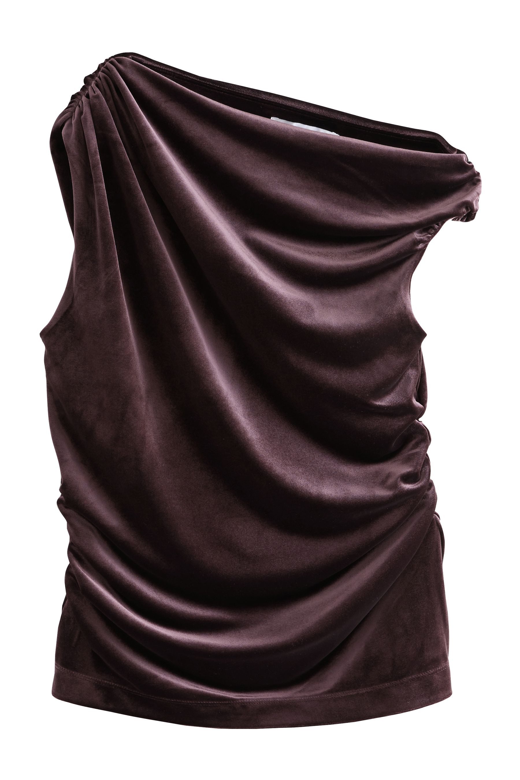 Next Blusentop Ärmelloses Samt-Top mit Drapierung (1-tlg) günstig online kaufen