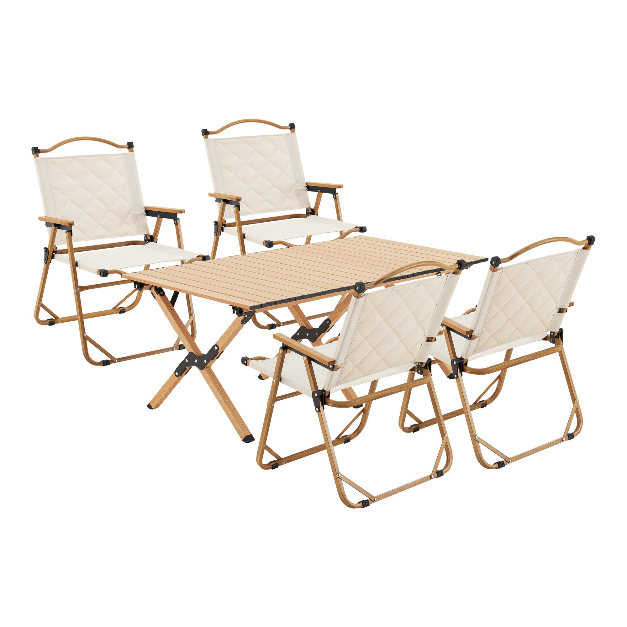 casa.pro Gartenlounge-Set, (5-tlg., 1 Tisch, 4 Stühle), »Botrugno« Textilge günstig online kaufen