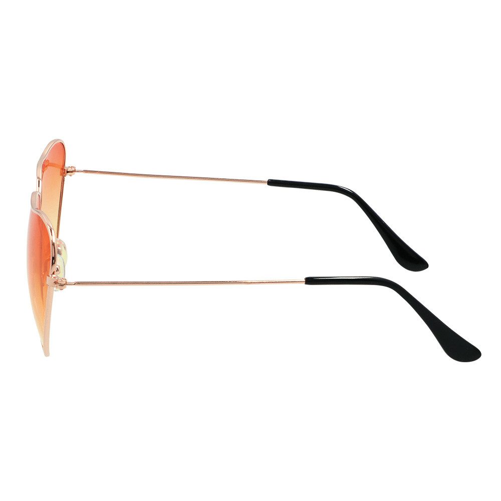 Boland Verkleidungsmaske Partybrille 'Groovy Love' Herzbrille, Gold Orange