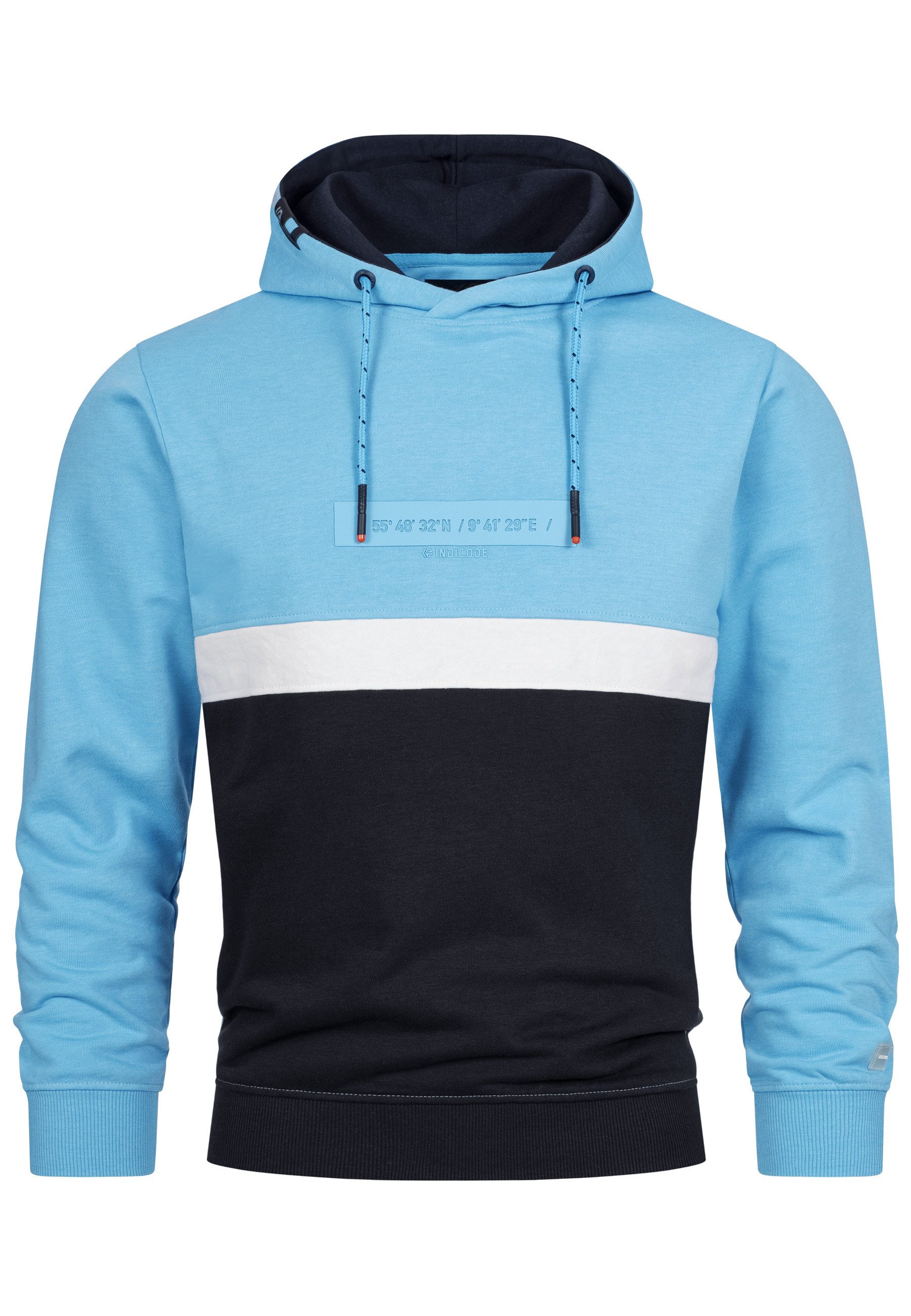 Indicode Hoodie Herren INMagnus Sweatshirt Kapuze Herrenhoodie Stylischer K günstig online kaufen