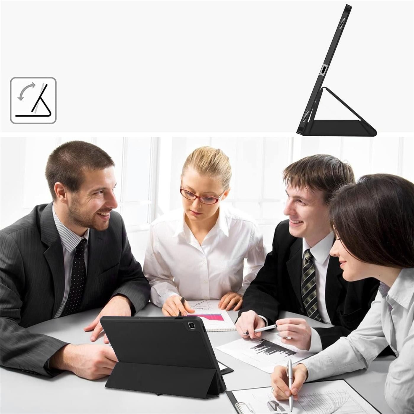 CoolGadget Tablet-Hülle Smart Cover für Samsung Galaxy Tab A8 10.5 2021 25,9 cm(10,2 Zoll), Schutz Tasche aufstellbar mit Stift Halter für Galaxy Tab A8 10.5 20 – Bild 2 von 5