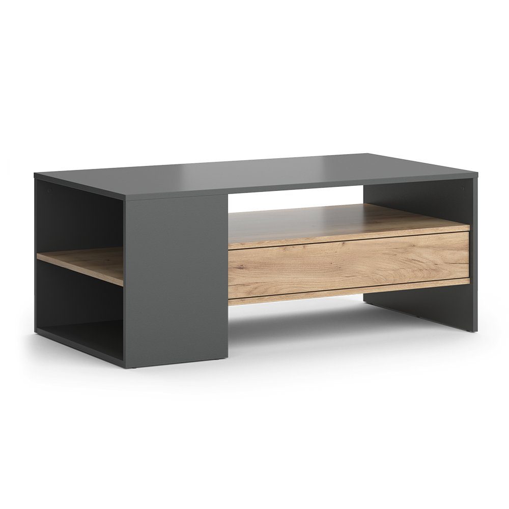 Vicco Couchtisch Fabien, Goldkraft Eiche/Anthrazit, 110 günstig online kaufen