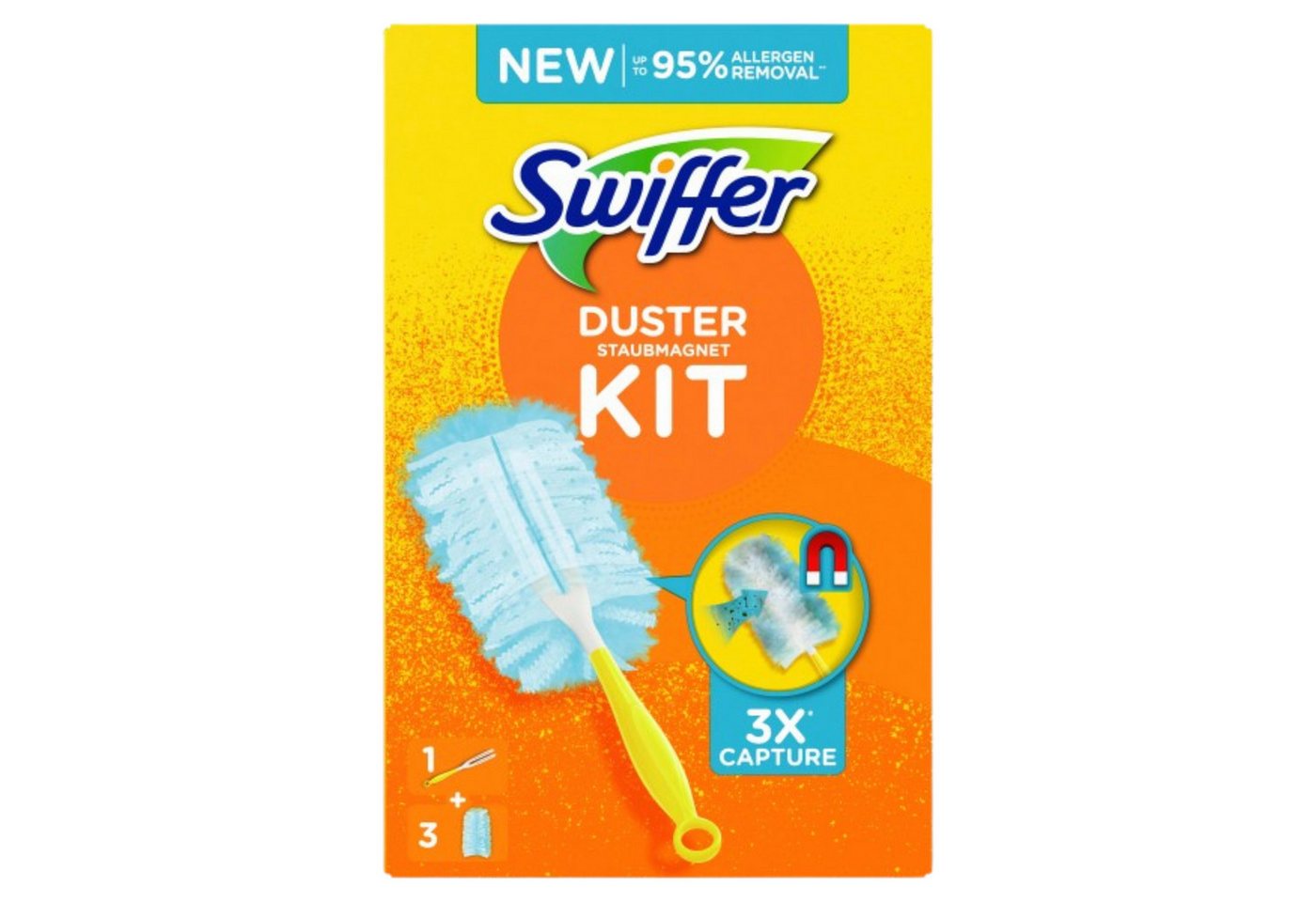 Thumbnail - Swiffer 2x Duster Staubmagnet Starterset Kit mit Griff und Staubfangtücher Reinigungstücher (2er Set, Reinigt perfekt an...
