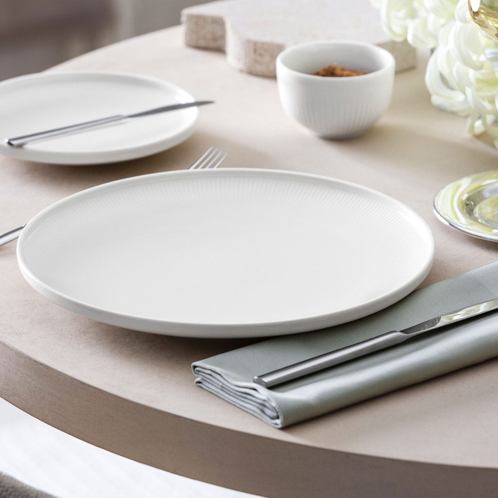 Villeroy & Boch Speiseteller Afina Speiseteller 27 cm ø, (1 St), Premium Porcelain, mikrow.- & spülm.sicher, Made in Germany