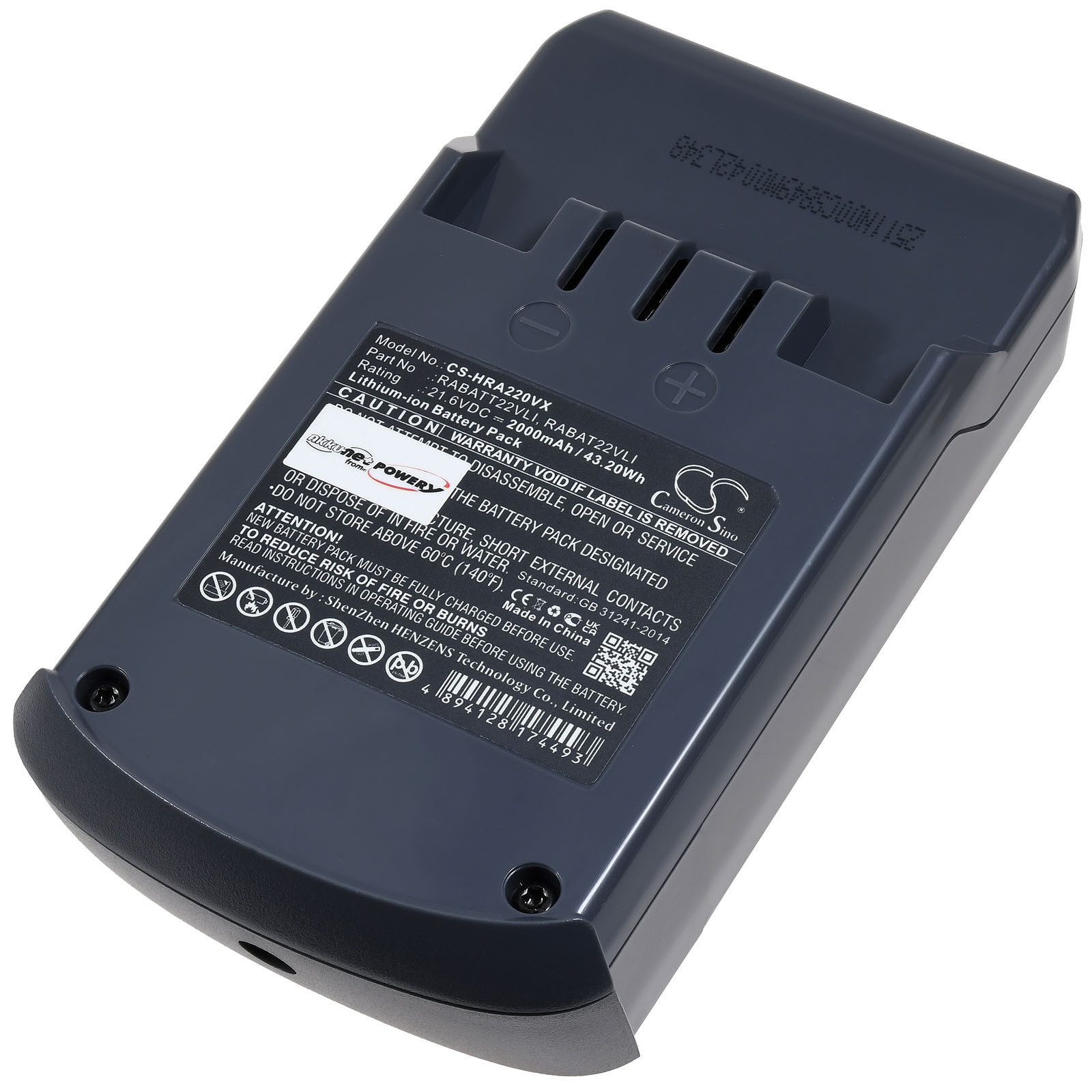 Powery Akku für Hoover Typ RABAT22VLI Akku 2000 mAh (21.6 V)