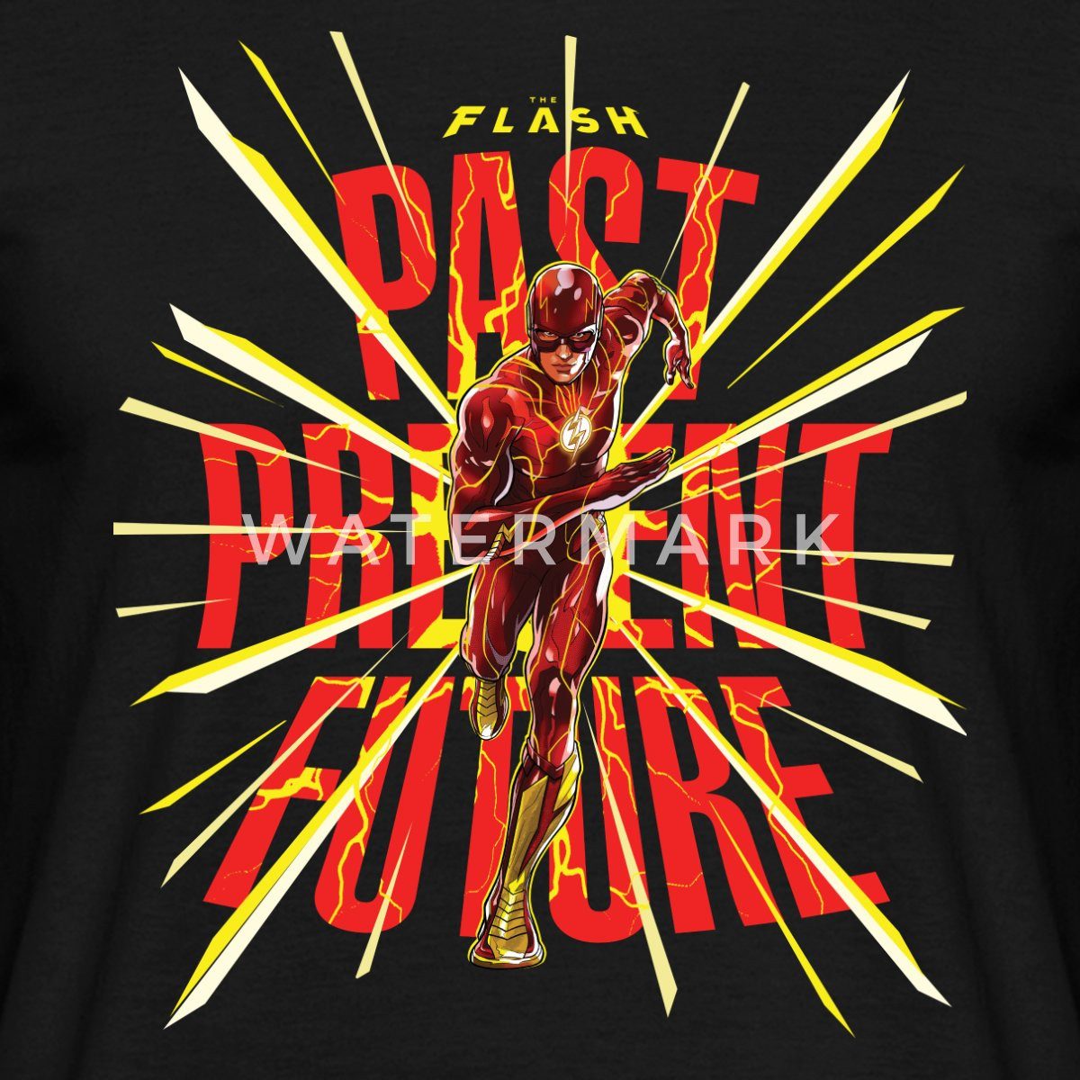 Spreadshirt T-Shirt The Flash Past Present Future Männer T-Shirt (1-tlg)