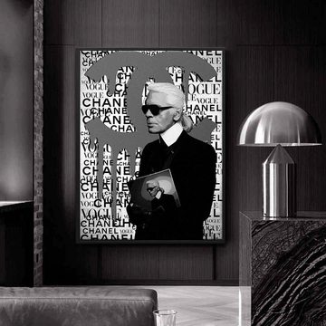 DOTCOMCANVAS® Leinwandbild KINETIC 6 - Karl Brand, Leinwandbild KINETIC 6 - Karl Lagerfeld Pop Art Portrait Coco Chanel