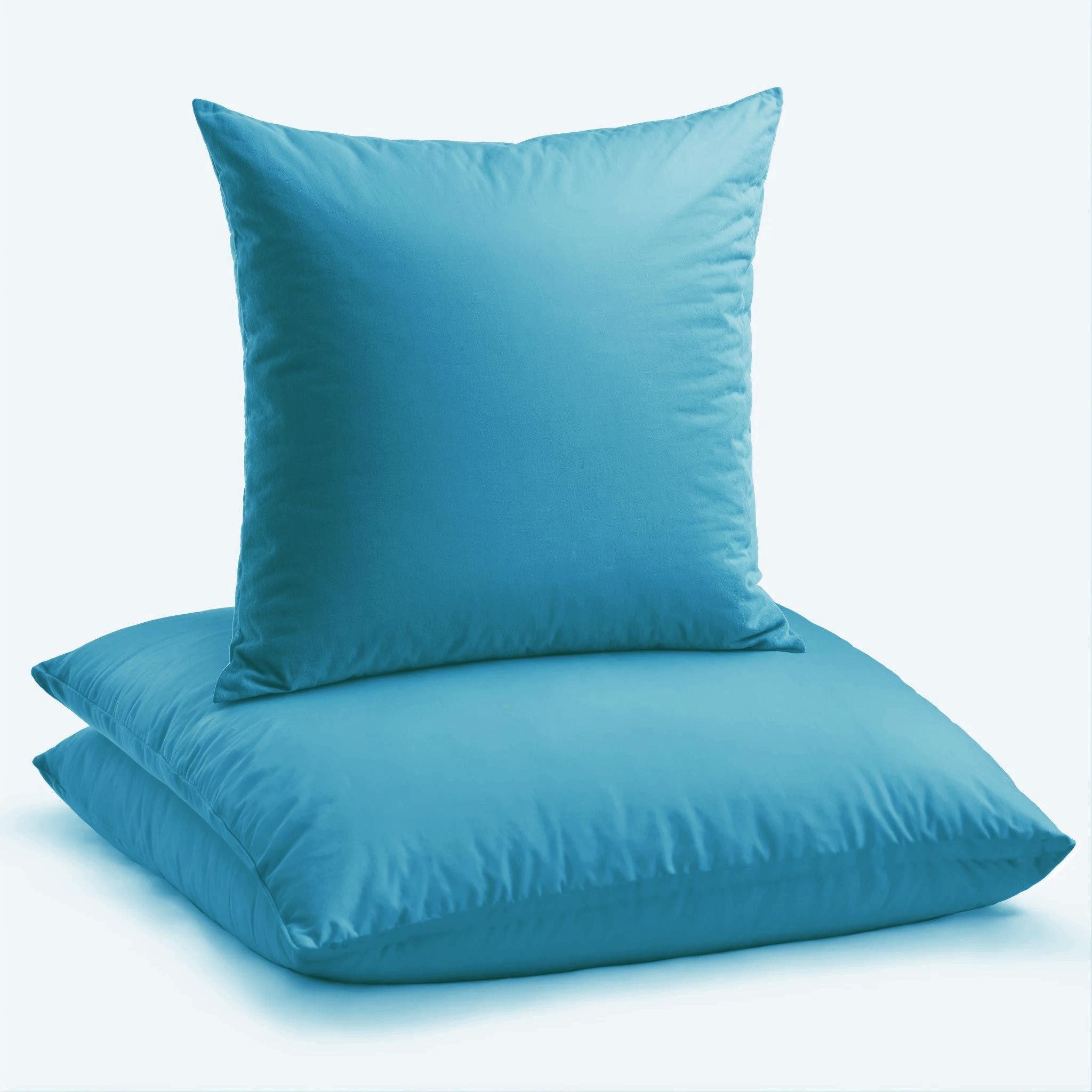 Carpe Sonno Bettwäsche Renforce Bettwäsche 135x200 200x200 Baumwoll Uni Bettzeug Einfarbig, Renforce, 3 teilig, Ganzjahres Bettbezug Bettwaren Pflegeleicht Reißverschluss Uni Blau