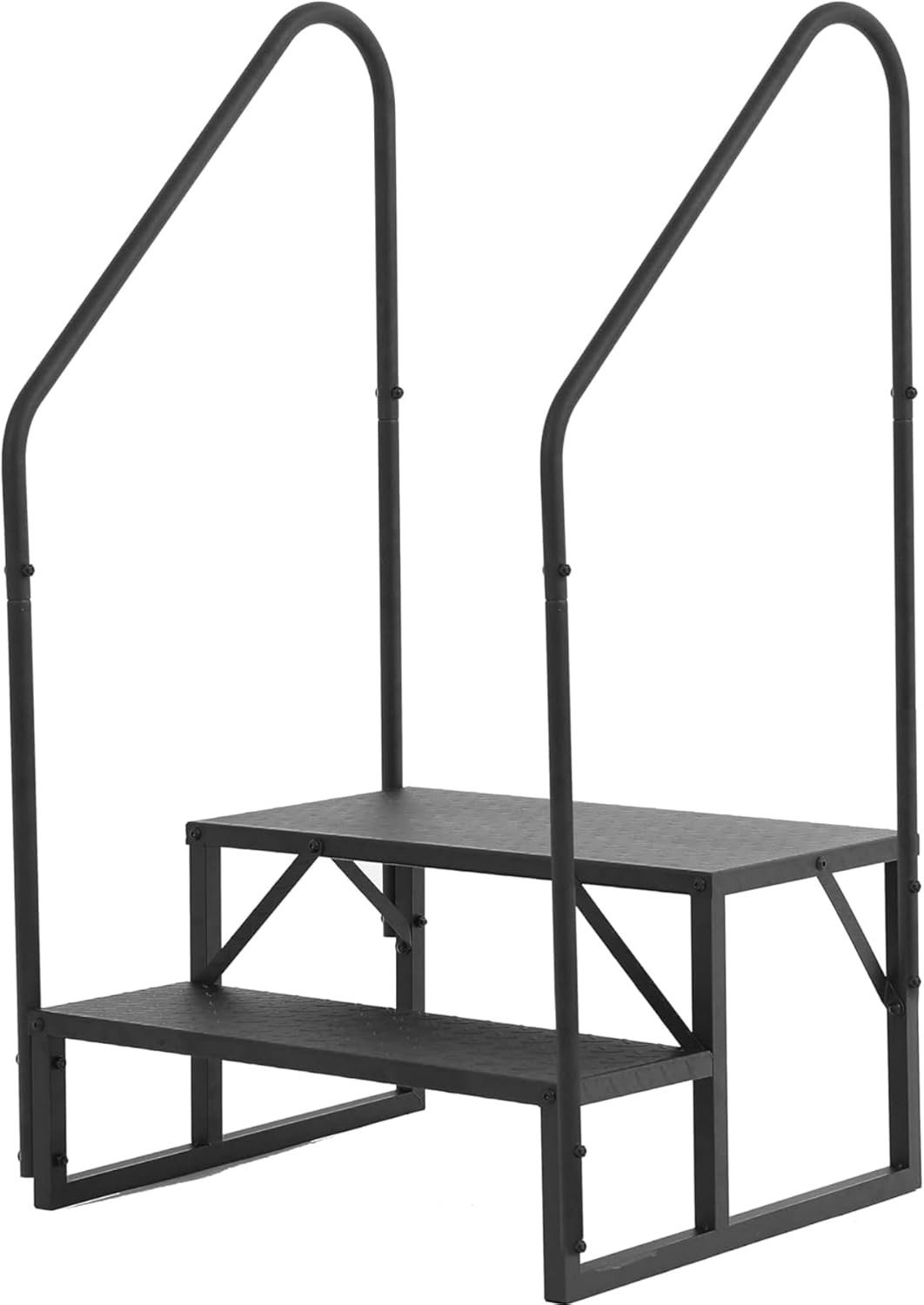 GarveeMore Treppenstufe RV Stufen,Schritte Mobile Home Leiter Tragbare Treppe, für Mobilheime,Whirlpools,Veranden,Wohnmobile,Anhänger,Haustiere