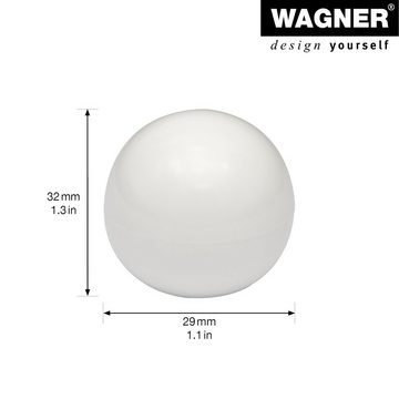 WAGNER design yourself Bodentürstopper GOLFBALL - Durchmesser Ø 32 x 29 mm, hochwertiger Kunststoff, in schwarz & weiß, zum Schrauben, inklusive Montagematerial