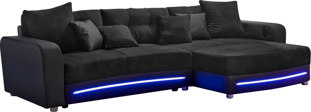 Jockenhöfer Gruppe Ecksofa Laredo L-Form, inklusive RGB-LED-Beleuchtung und Bluetooth-Soundsystem