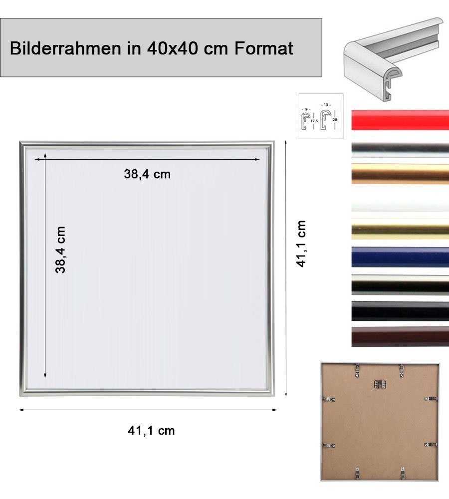 IDEAL TREND Bilderrahmen New Lifestyle Kunststoff Bilderrahmen quadratisch Foto Rahmen Picture, für 1 Bilder (1 St)