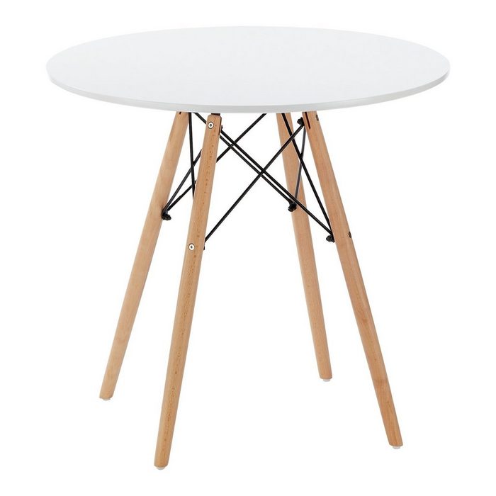 HTI-Living Esstisch Tisch rund weiß Tisch