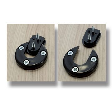 SO-TECH® Möbelbeschlag 20 x Verbindungsbeschlag schwarz Ø 49 mm (20 St), zur fugenlosen Aufdopplung Blenden und verbinden