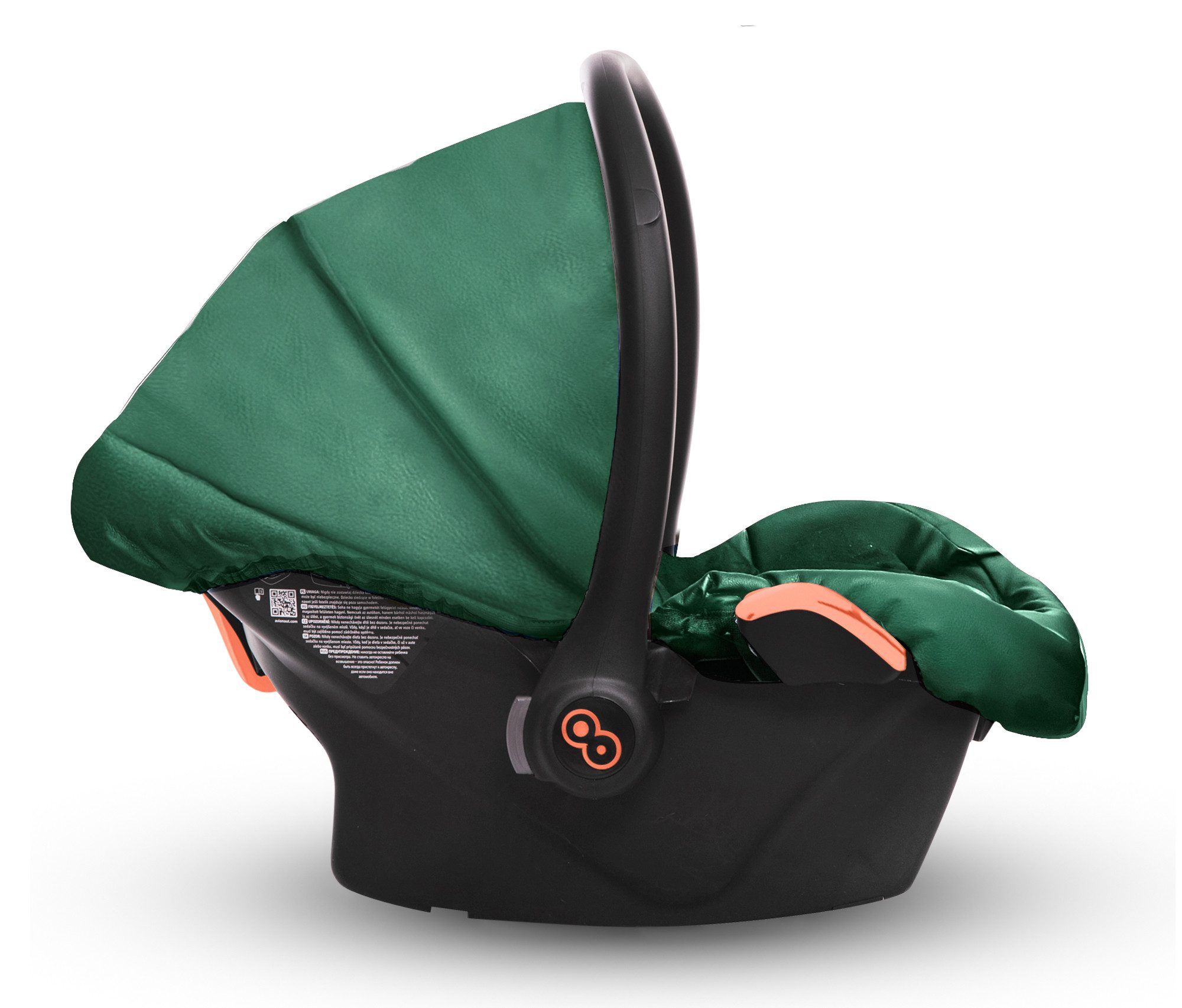 TPFFamily Babyschale Musse Royal Autositz Kunstleder Babyschale fürs Auto, ab: 0+, bis: 13kg (0-13kg), auch passend für Musse Royal Kinderwagen Grün mit Gestell Rosé Gold