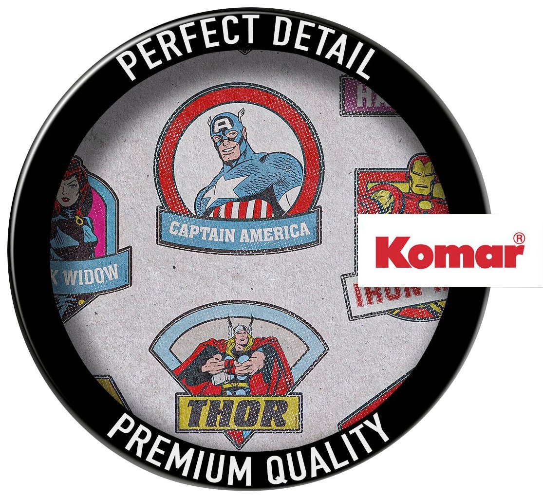 Komar Badges (10 Avengers cm selbstklebendes St), (Breite x Wandtattoo 50x70 Höhe), Wandtattoo