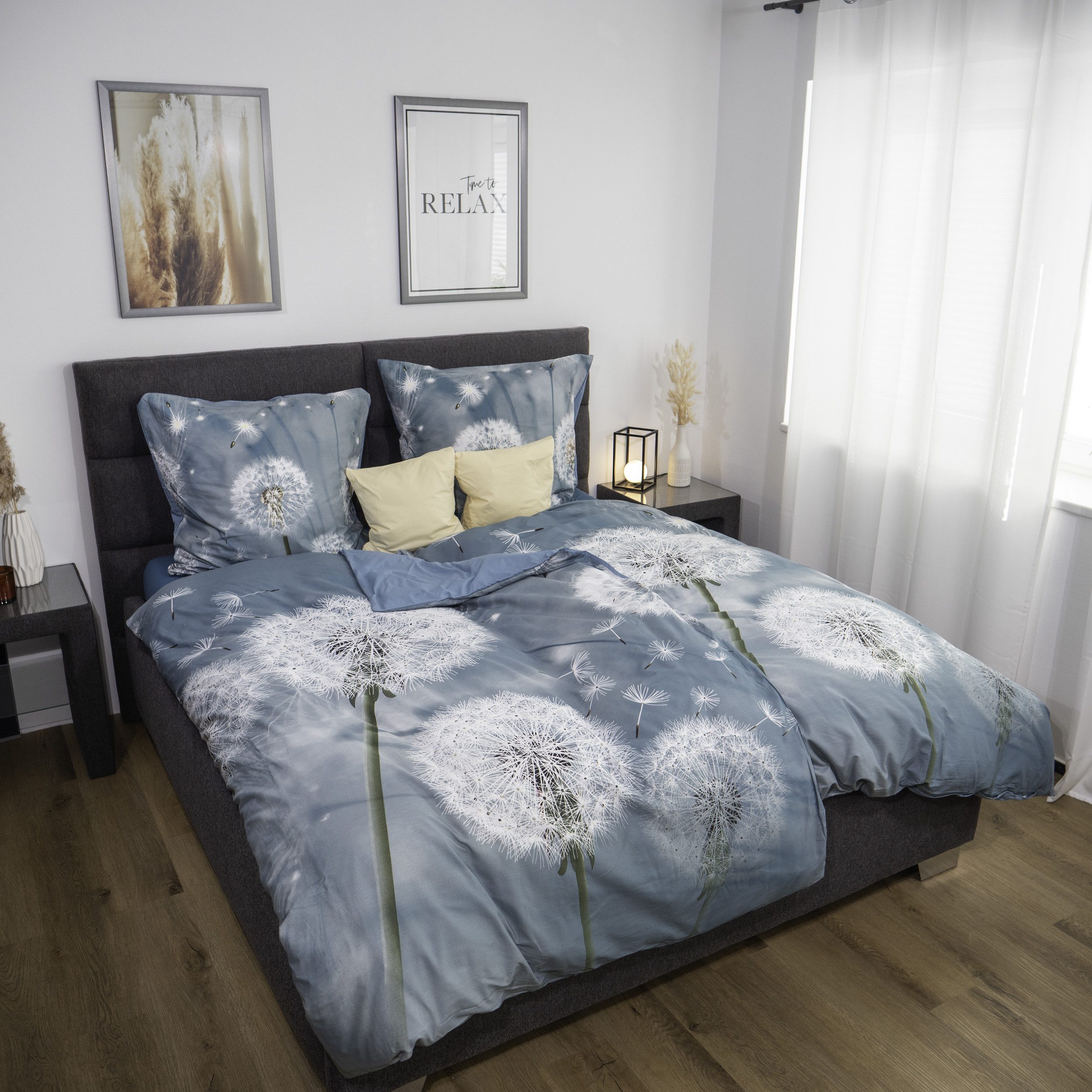 good morning Bettwäsche Baumwolle, Renforcé, 2 teilig, Pusteblumen, blau we günstig online kaufen