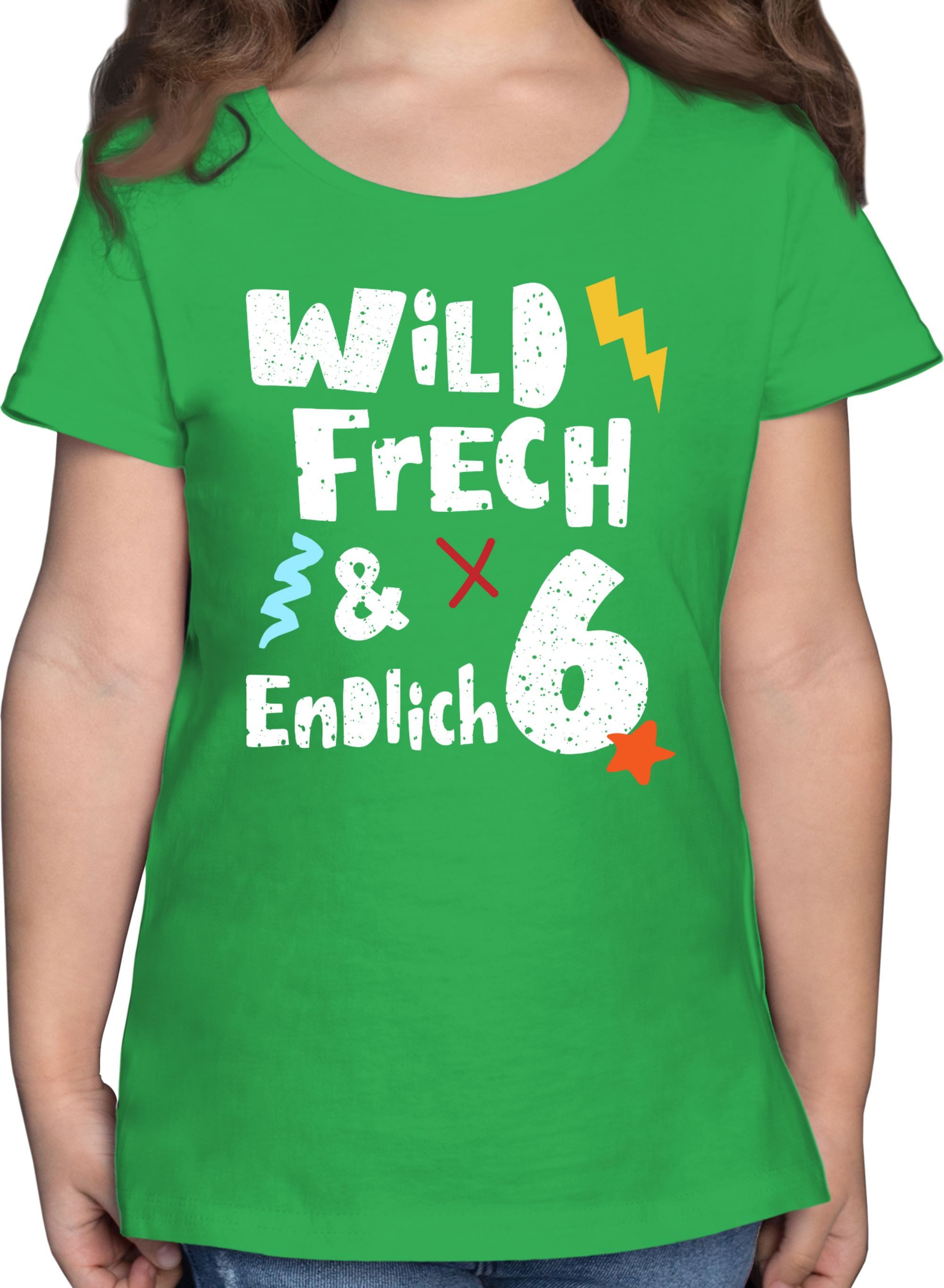 Shirtracer TShirt Wild frech und endlich 6 Sechs Jahre Wunderbar 6