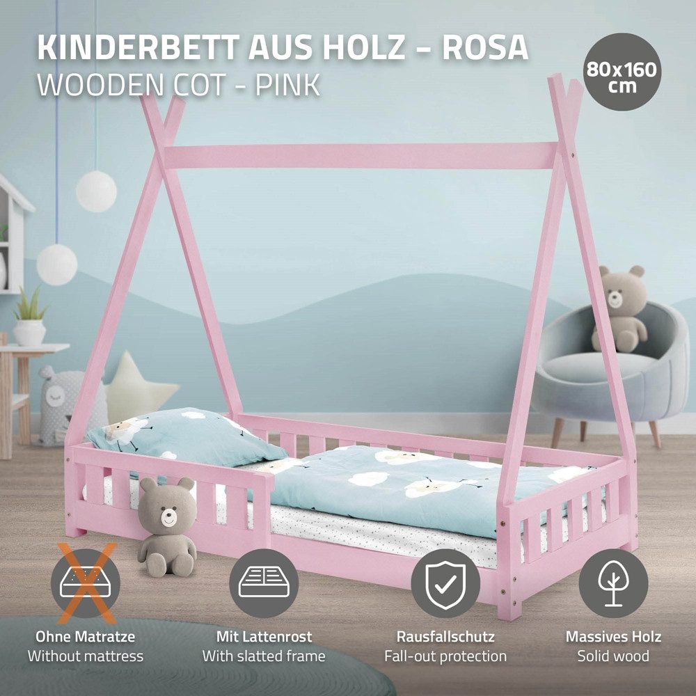 ML-DESIGN Spielbett Hausbett Tipi Zeltbett inkl. günstig online kaufen