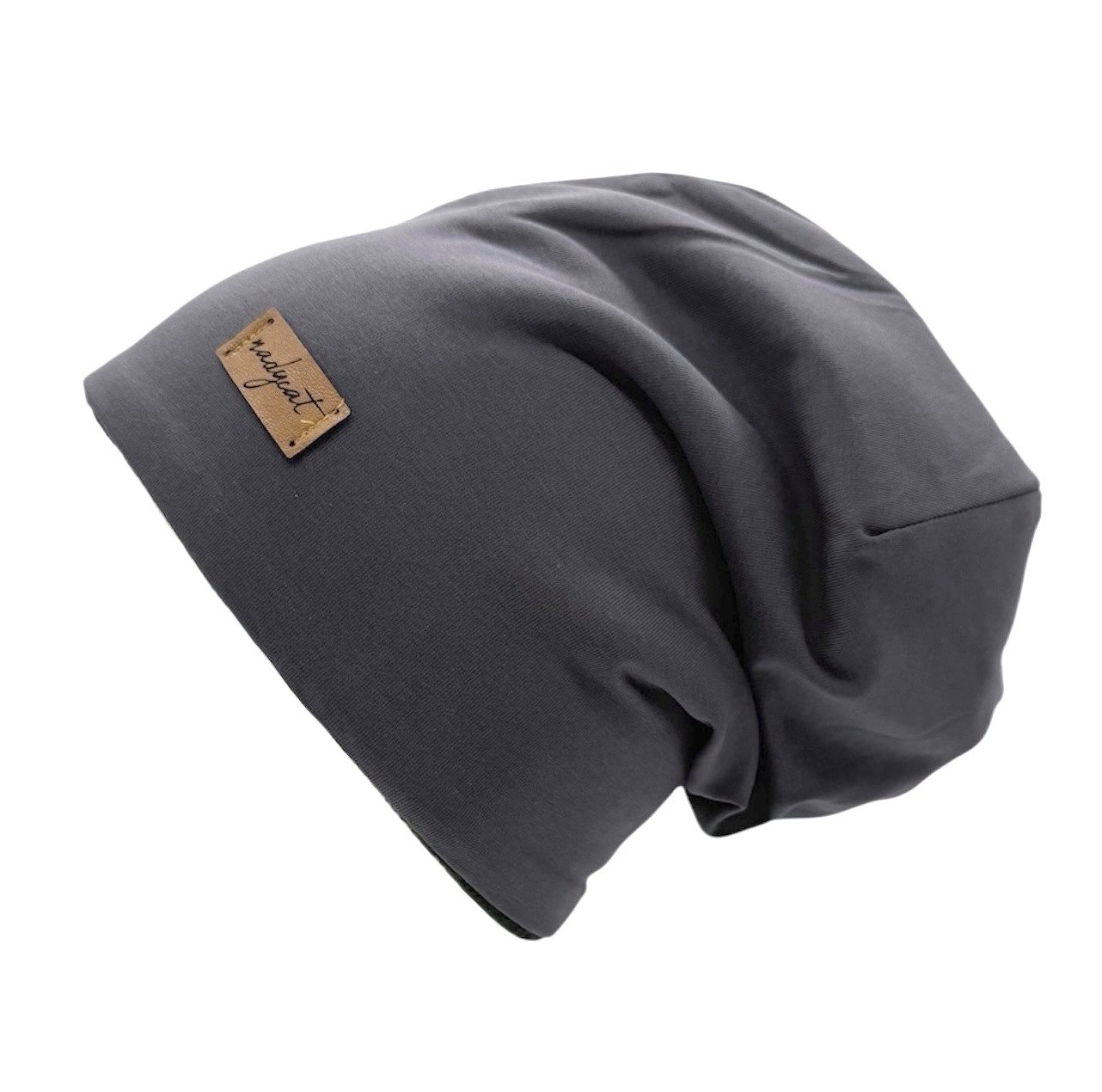 nadycat Beanie ANTHRAZIT UNI (2-St., Beanie mit passendem Loop) handgefertigt aus der Lausitz