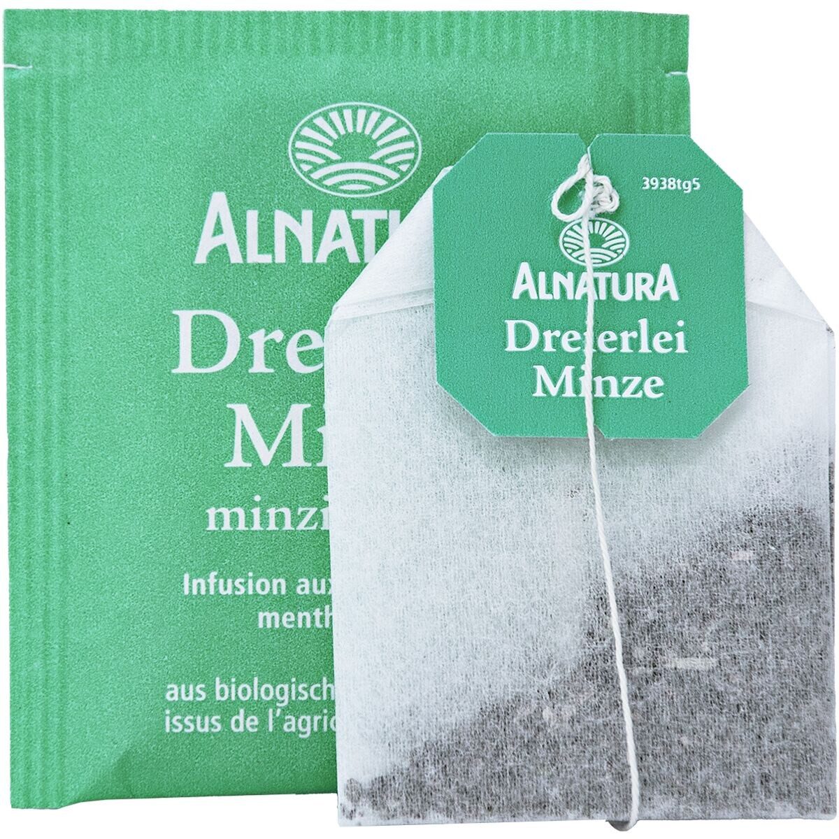 Alnatura Tee Dreierlei Minze, Kräutertee, 20 Aufgussbeutel
