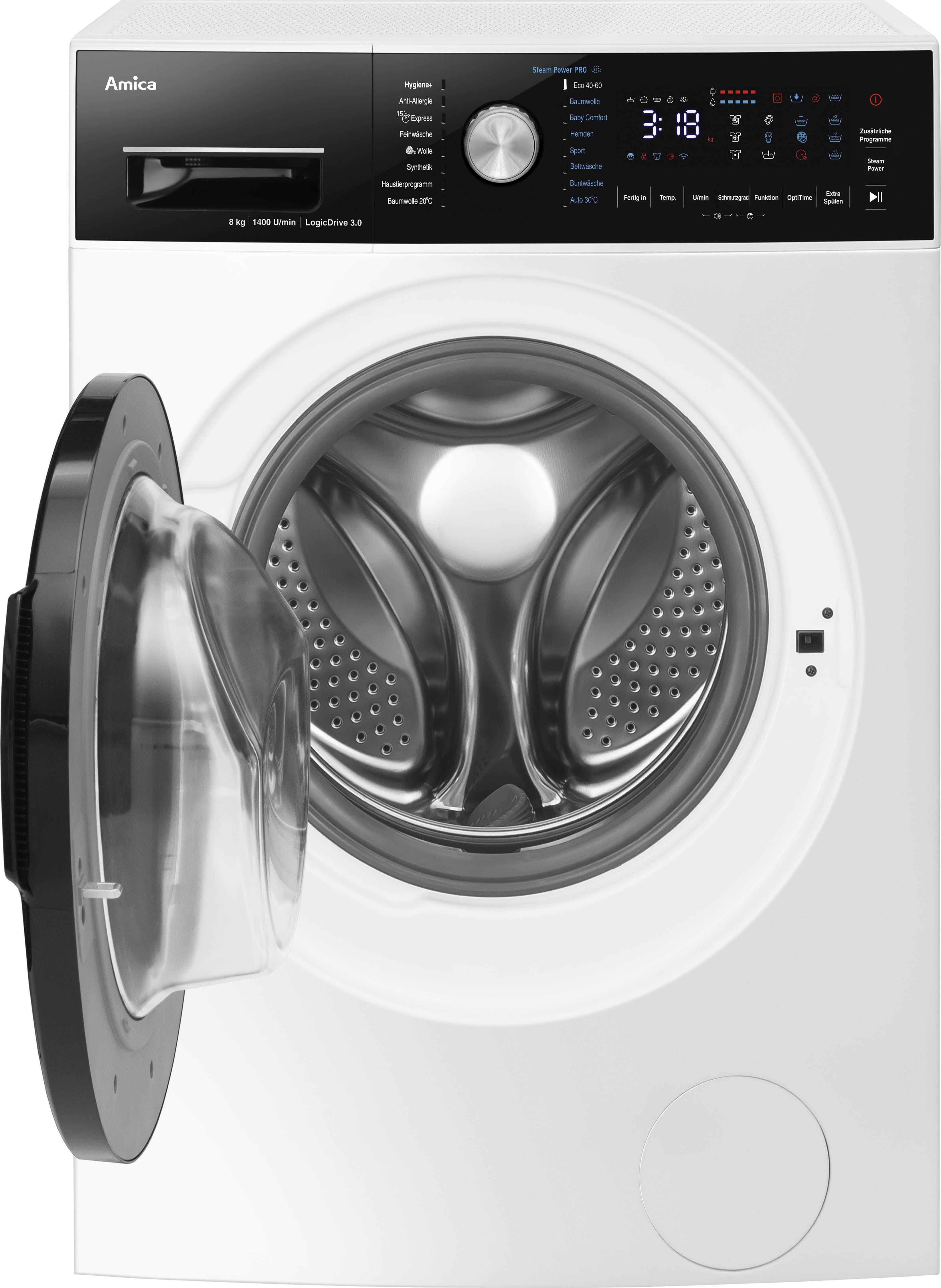 Amica Waschmaschine WA 484 091, 8 kg, 1400 U/min