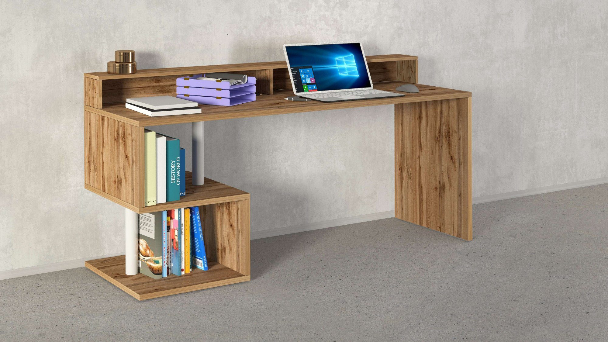 INOSIGN Schreibtisch Esse, modernes Design, in verschiedenen Breiten, mit und ohne Monitoraufsatz, Made in Italy