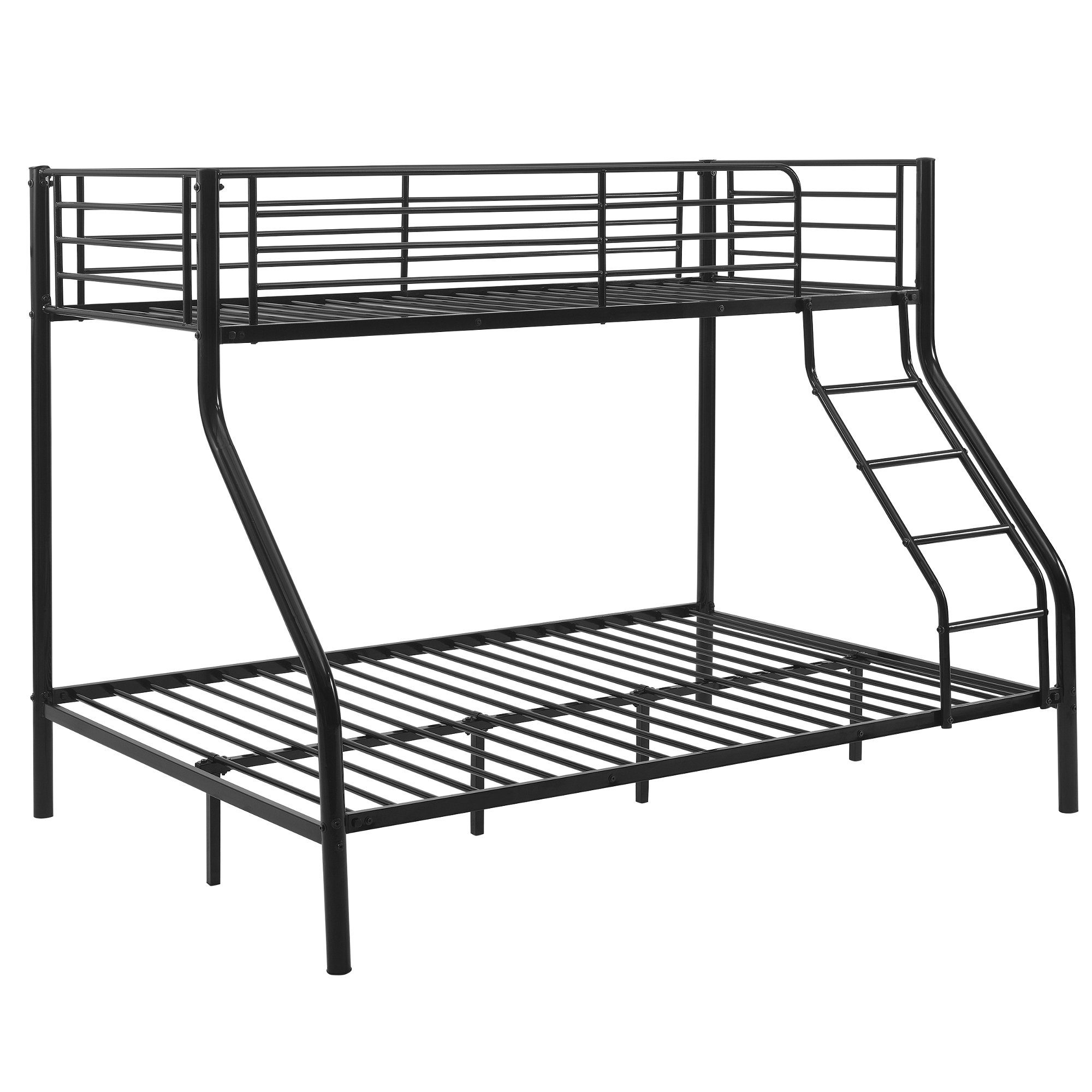neu.haus Etagenbett (Set), »Sortland« Stockbett aus Metall mit 2 Kaltschaummatratzen Schwarz