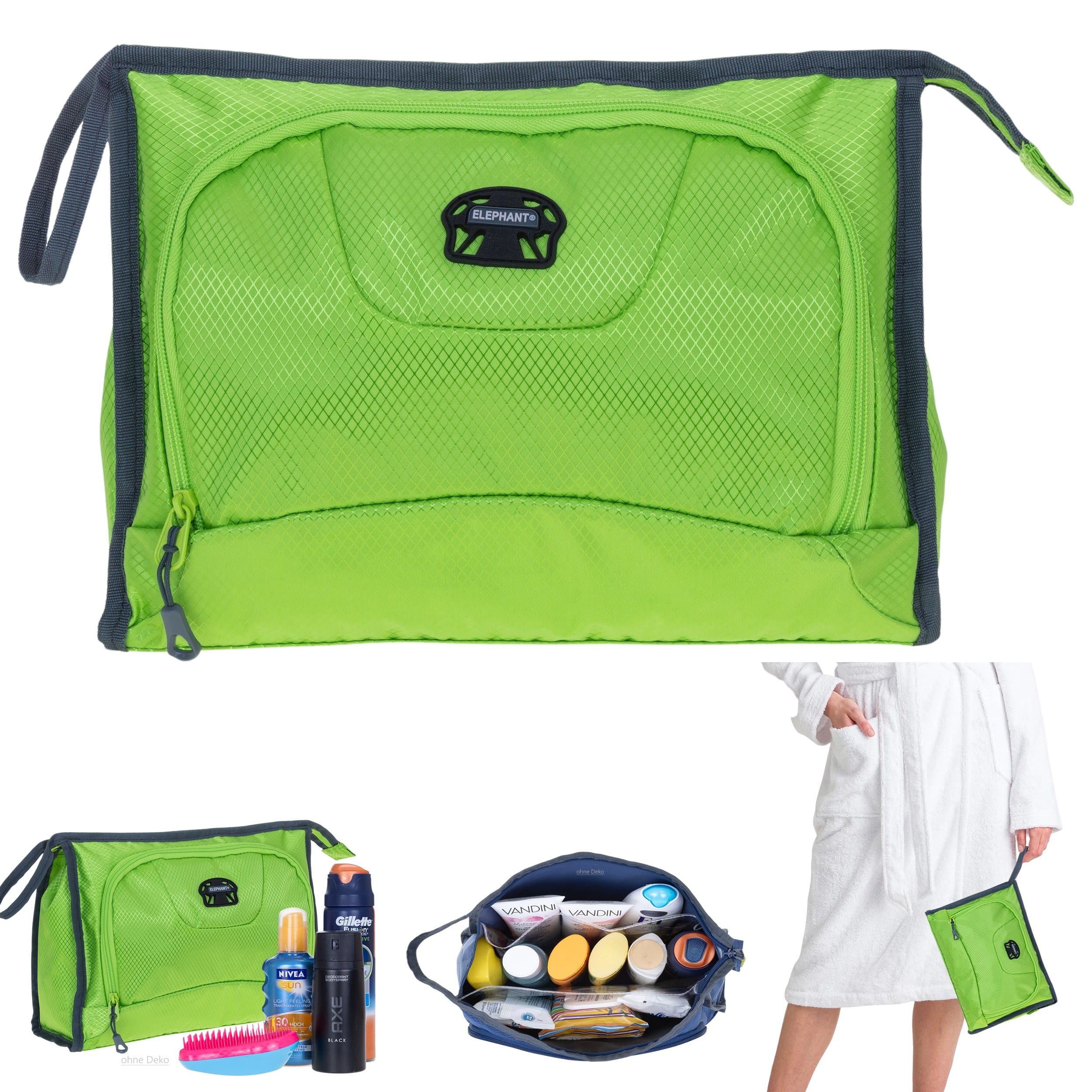 ELEPHANT Kulturbeutel Kulturtasche Trainer groß Kosmetiktasche, Washbag Reise Gepäck Beautycase Tasche