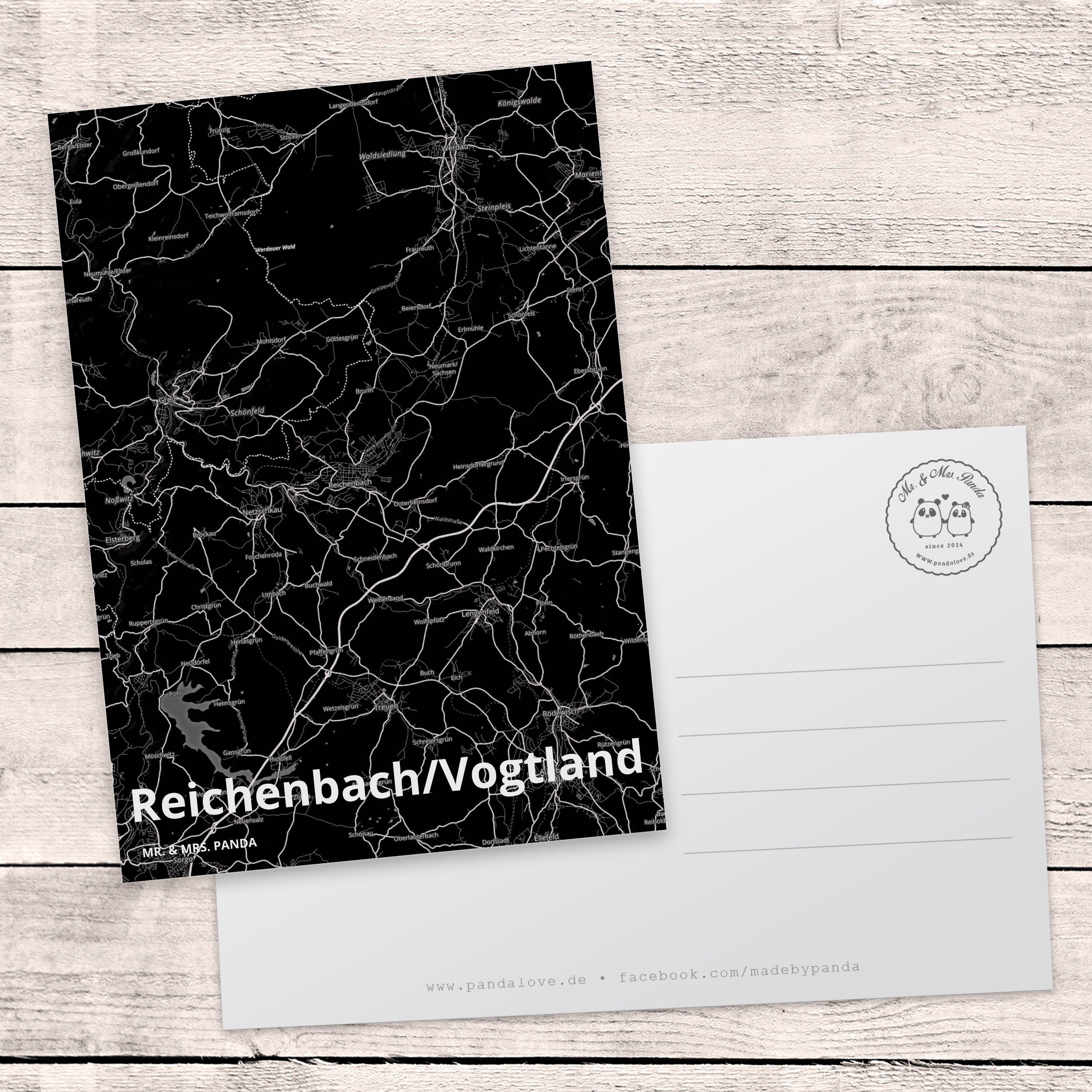 Reichenbach/Vogtland Geburtstagskarte, Karte, Mrs. Einladung Panda - Geschenk, Postkarte & Mr.