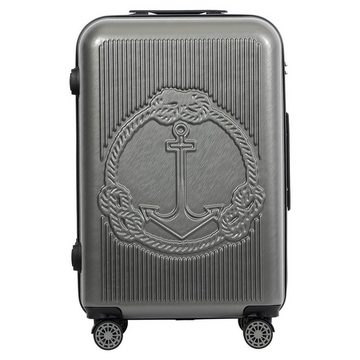 BIGGDESIGN Koffer Biggdesign Ocean Koffer Set Kofferset 3 teilig Hartschale Grau