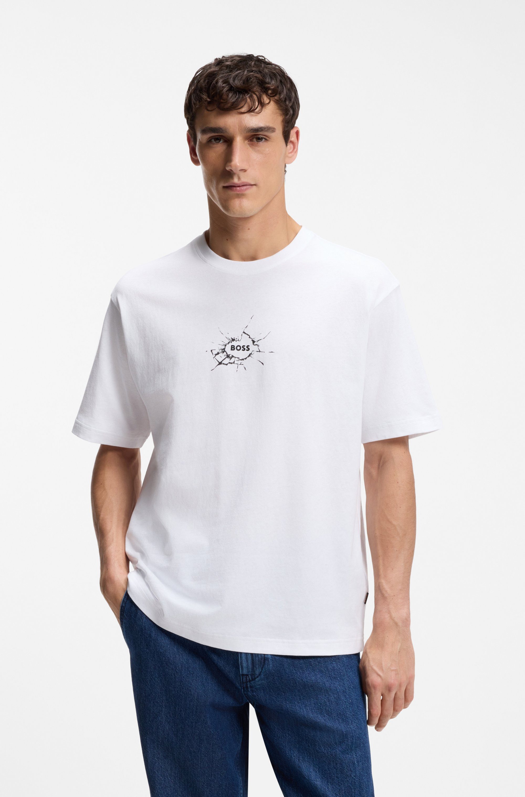 BOSS ORANGE T-Shirt Te voyage mit coolem Logo-Druck