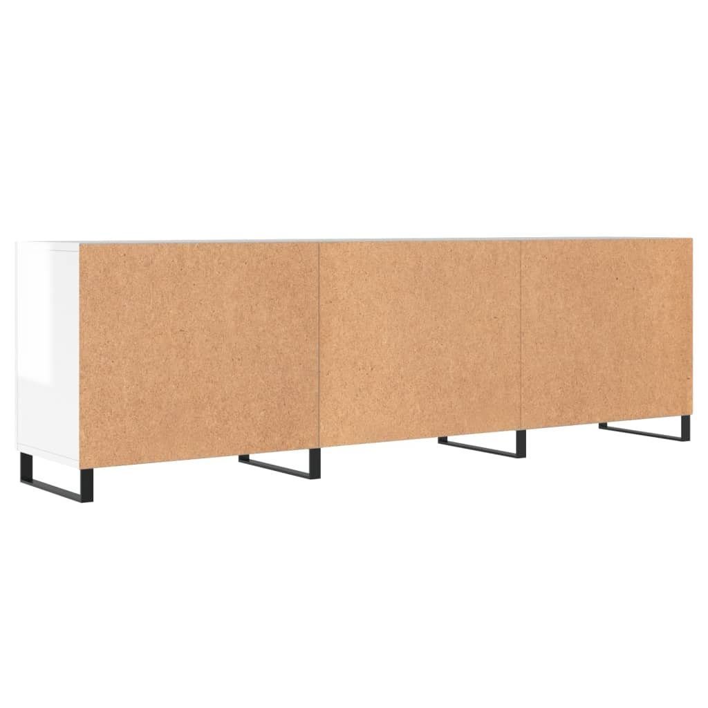 furnicato TV-Schrank Hochglanz-Weiß 150x30x50 cm Holzwerkstoff