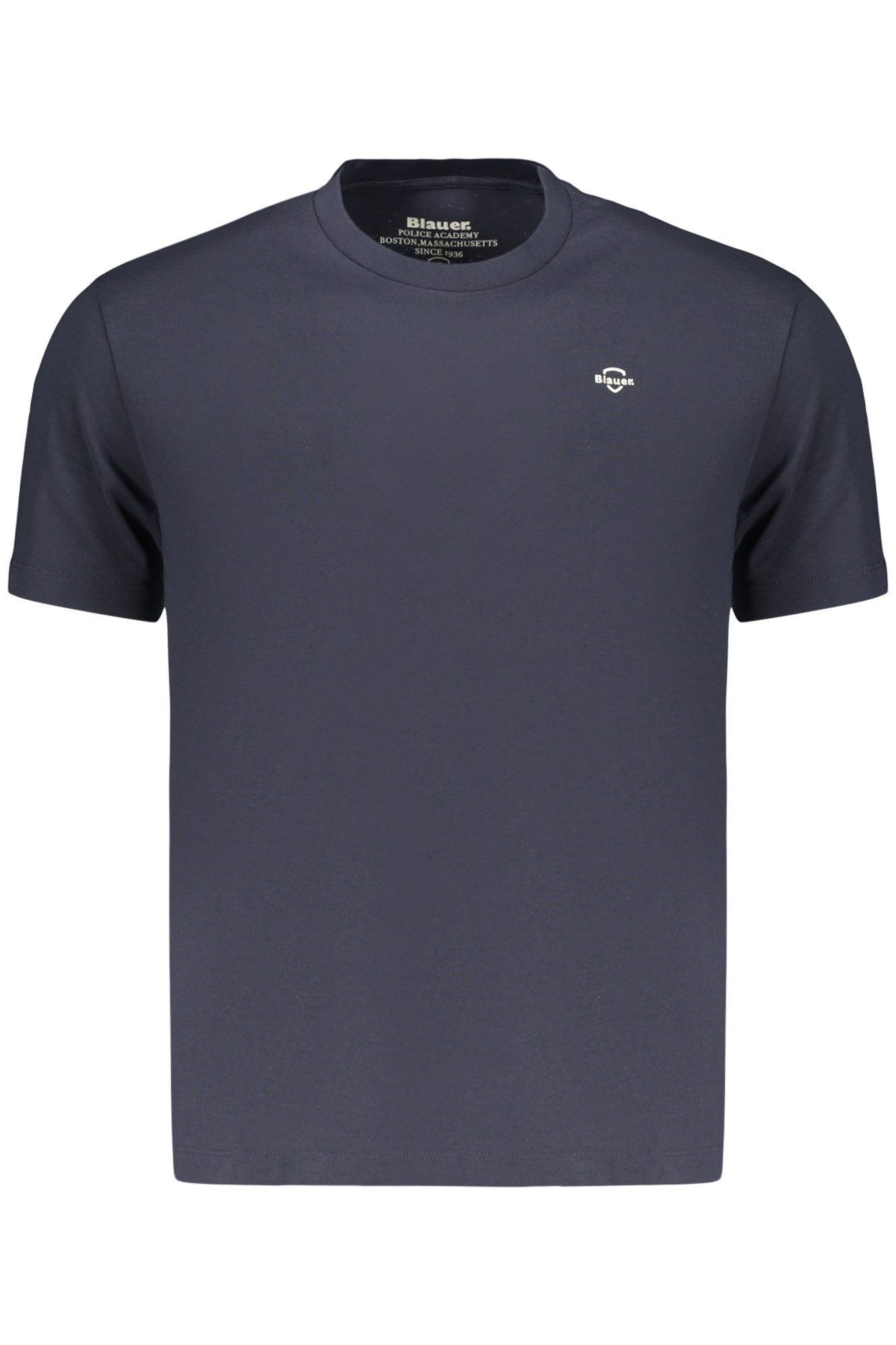 Blauer T-Shirt Herren Slim Fit T-Shirt Blau mit Rundhals und Druck