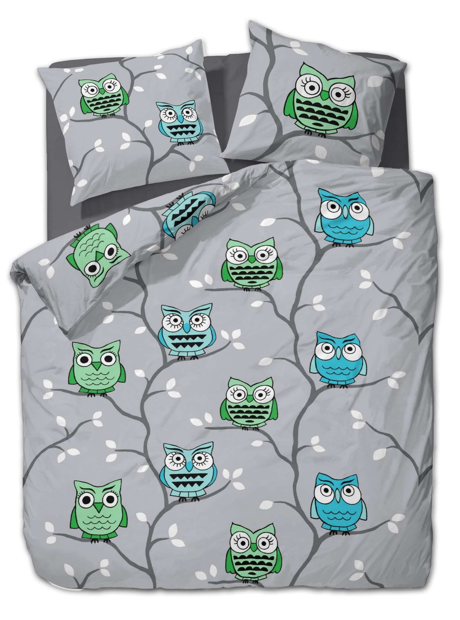 etérea Himmlische Qualität Bettwäsche etérea Renforcé Bettwäsche Eule Grau günstig online kaufen