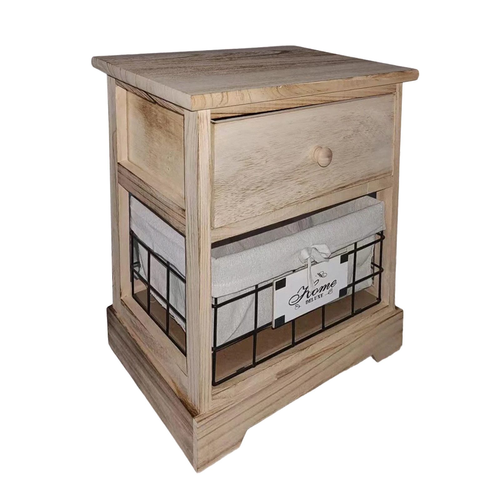 HTI-Living Kommode Kommode Melia mit Schublade und Korb Artisaneiche (Stück, 1 St., 1 Kommode)